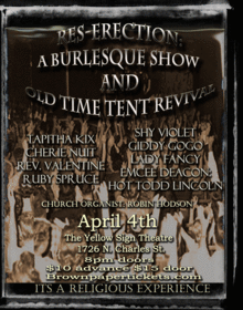 Twisted Knickers Presents: Res-Erection! A burlesque show and old time tent revival